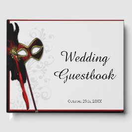 Elegante Masquerade Wedding Gästebuch