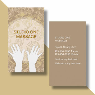 Elegante Massage Business Cards Visitenkarte