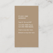 Elegante Massage Business Cards Visitenkarte (Rückseite)