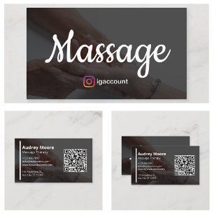 Elegante Massage Massage-Therapie Vorlagen Design Visitenkarte