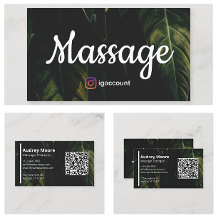 Elegante Massage-Therapeuten Wellness-Fachleute Visitenkarte
