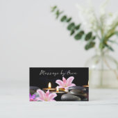 Elegante Massage Therapist Terminkarte (Stehend Vorderseite)