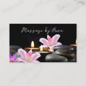 Elegante Massage Therapist Terminkarte (Vorderseite)