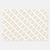 Elegante, maßgeschneiderte Hochzeitbride Groom Gol Geschenkpapier Set (Vorderseite 2)