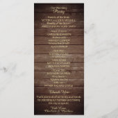 Elegante, maßgeschneiderte Hochzeitsprogramme für  Programm (Rückseite)