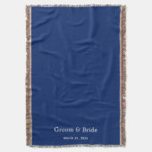 Elegante maßgeschneiderte Navy-Hochzeitsdecke mit Decke (Vorderseite Vertikal)