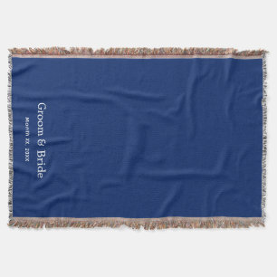 Elegante maßgeschneiderte Navy-Hochzeitsdecke mit  Decke
