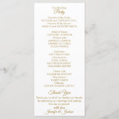 Elegante, maßgeschneiderte White Gold Hochzeitspro Programm (Rückseite)