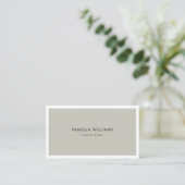 Elegante Matcha Border Beruflich und Minimalistisc Visitenkarte (Stehend Vorderseite)