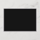 Elegante matte schwarze QR-Code-Details Hochzeit Begleitkarte (Rückseite)