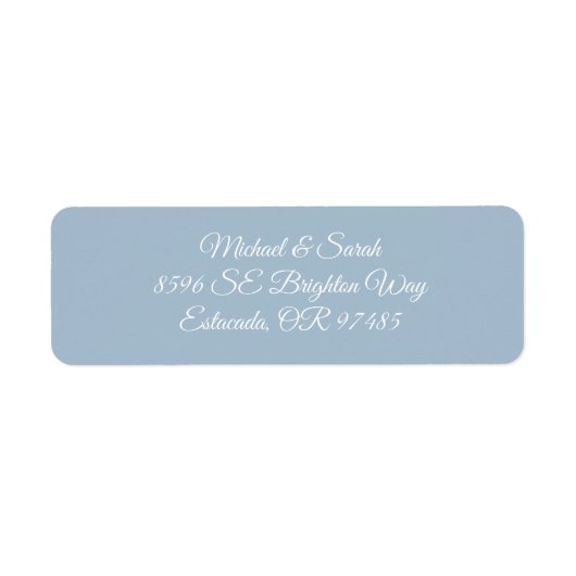 Elegante Mattiert Blue Rücksendeadresse (Vorne)