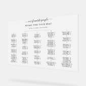 Elegante Mattierte Alphabetische Hochzeitssitze Acrylschild (Winkel)