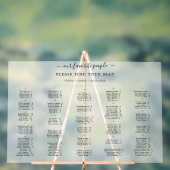 Elegante Mattierte Alphabetische Hochzeitssitze Acrylschild (Neutral)