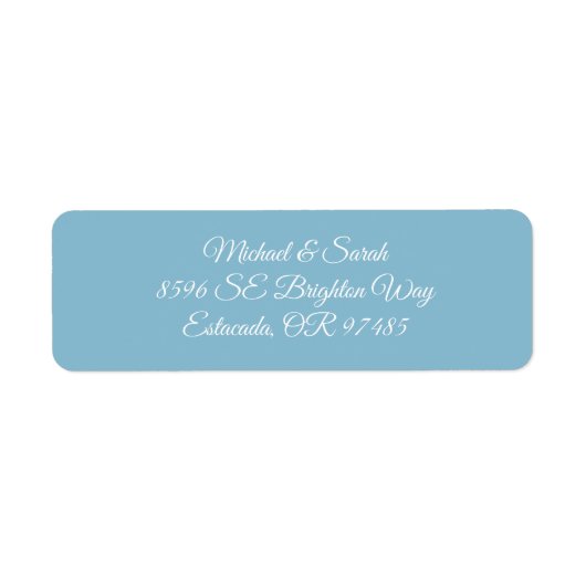 Elegante Mattierte Frozen Blue Rücksendeadresse (Vorne)