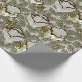 Elegante Mattierte Silbercreme Geschenkpapier (Ecke)