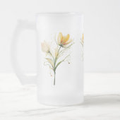 Elegante Mattierte Tasse aus Glas - BlumenBouquet (Links)