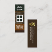 Elegante Mauersteine Zuhause Mauerwerk Handyman Mini Visitenkarte (Vorne/Hinten)