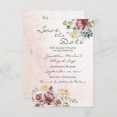Elegante Mauve Blush Pink Christliche Hochzeit Save The Date (Vorne/Hinten)
