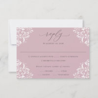 Elegante Mauve Dusty Rose Vintag Classic Wedding