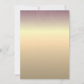 Elegante Mauve Lila Wedding Einladung (Rückseite)