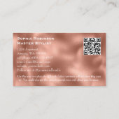 Elegante Mauve Marmor und Imitate Copper Business  Rabattkarte (Rückseite)