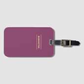Elegante Mauve mit Namen Gepäckanhänger (Vorderseite (Horizontal))
