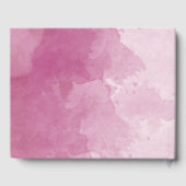 Elegante Mauve Pink-Aquarellfarben-Monogramm-Hochz Gästebuch (Rückseite)