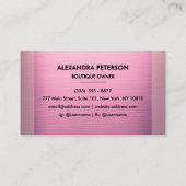 Elegante Mauve Pink Zwei-Tone-Visitenkarte Visitenkarte (Rückseite)