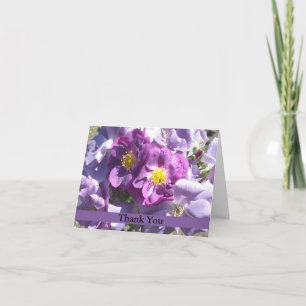 Elegante Mauve-Rose Dankeskarte