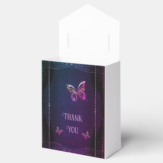 Elegante Mauve- und Goldhochzeit Geschenkschachtel (Geöffnet)