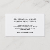 Elegante Medical Business Card Visitenkarte (Rückseite)