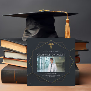 Elegante Medical School Foto Graduation Party Einladung