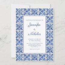 Elegante mediterrane blaue Tiles Wedding