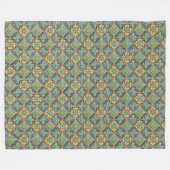 Elegante mediterrane Classic Tile Motif Print Fleecedecke (Vorderseite (Horizontal))