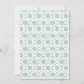 Elegante mediterrane Fliesen, lebhafte Flora Einladung (Rückseite)