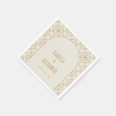 Elegante mediterrane Hochzeit Serviette (Ecke)