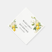 Elegante mediterrane Lemon-Hochzeit Serviette (Ecke)