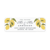 Elegante mediterrane Limemon-Rücksendeadresse (Vorne)