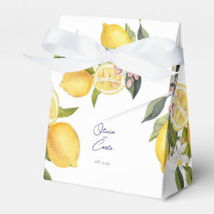 Elegante mediterrane Zitronen-Hochzeit in Urlaubso Geschenkschachtel