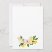 Elegante mediterrane Zitronen-Verlobung Einladung (Rückseite)