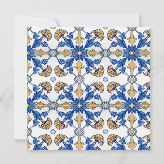 Elegante mediterrane Zitronenblumenkolorpel Dusche Einladung (Rückseite)