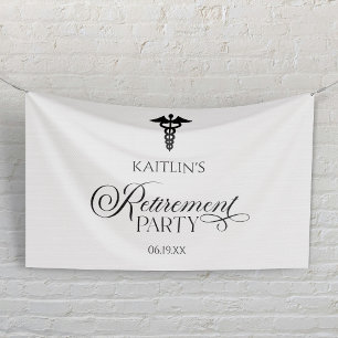 Elegante medizinische Caduceus-Ruhestandsfeier Banner