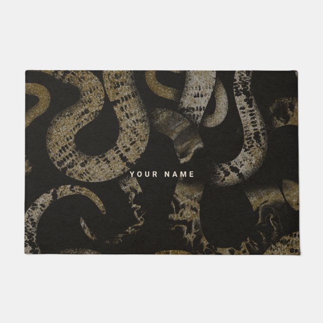 Elegante Medusa Snakes Luxus Kunst Fußmatte (Vorderseite)