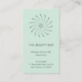 Elegante Meeresfrüchte Grüne Abstrakte Blume Moder Visitenkarte (Vorderseite)