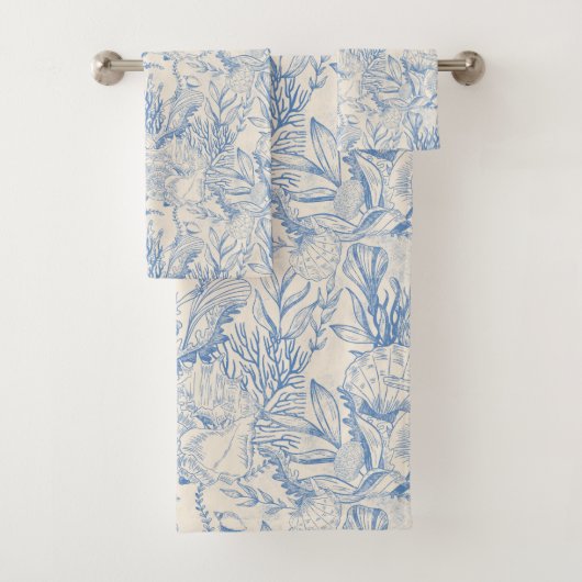 Elegante, meeresgrüne Leinwand Badhandtuch Set (Insitu)