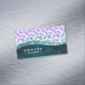 elegante Meerjungfrau irisierende Imitate Glitzer  Magnetische Visitenkarte (Beispiel)