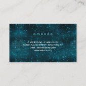 elegante Meerjungfrau irisierende Imitate Glitzer  Visitenkarte (Rückseite)