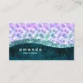 elegante Meerjungfrau irisierende Imitate Glitzer  Visitenkarte (Vorderseite)