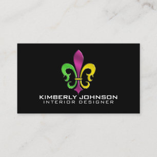 Elegante Mehl De Lis Design Business Card Visitenkarte