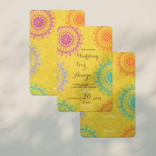 Elegante Mehndi-Hochzeitseinladung Einladung